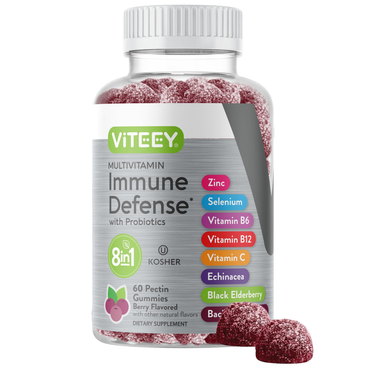 Viteey Multivitamin Gummies 60 Count front view