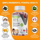 Viteey Multivitamin Gummies for Kids side view of jar