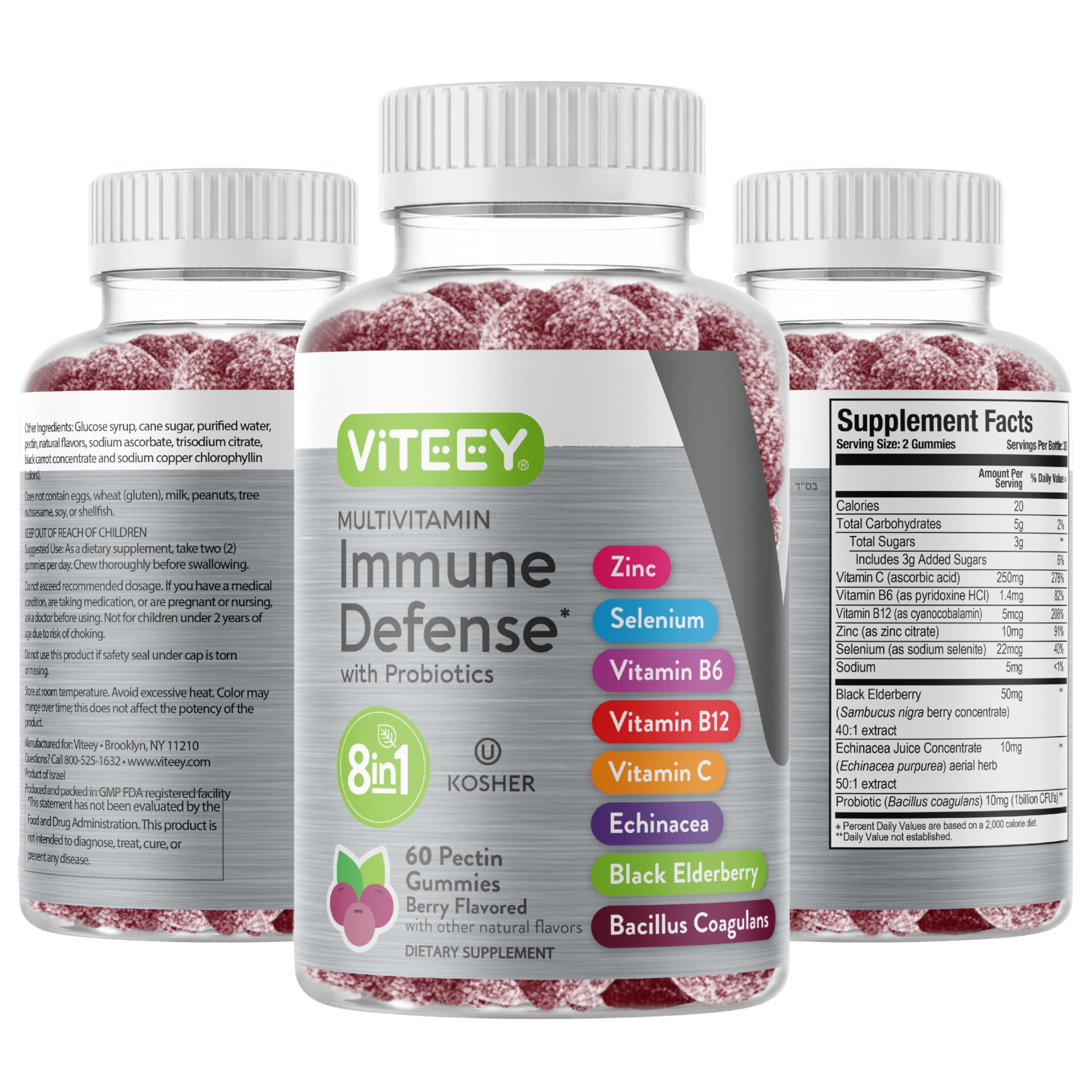 Viteey Multivitamin Gummies in a health supplement setting