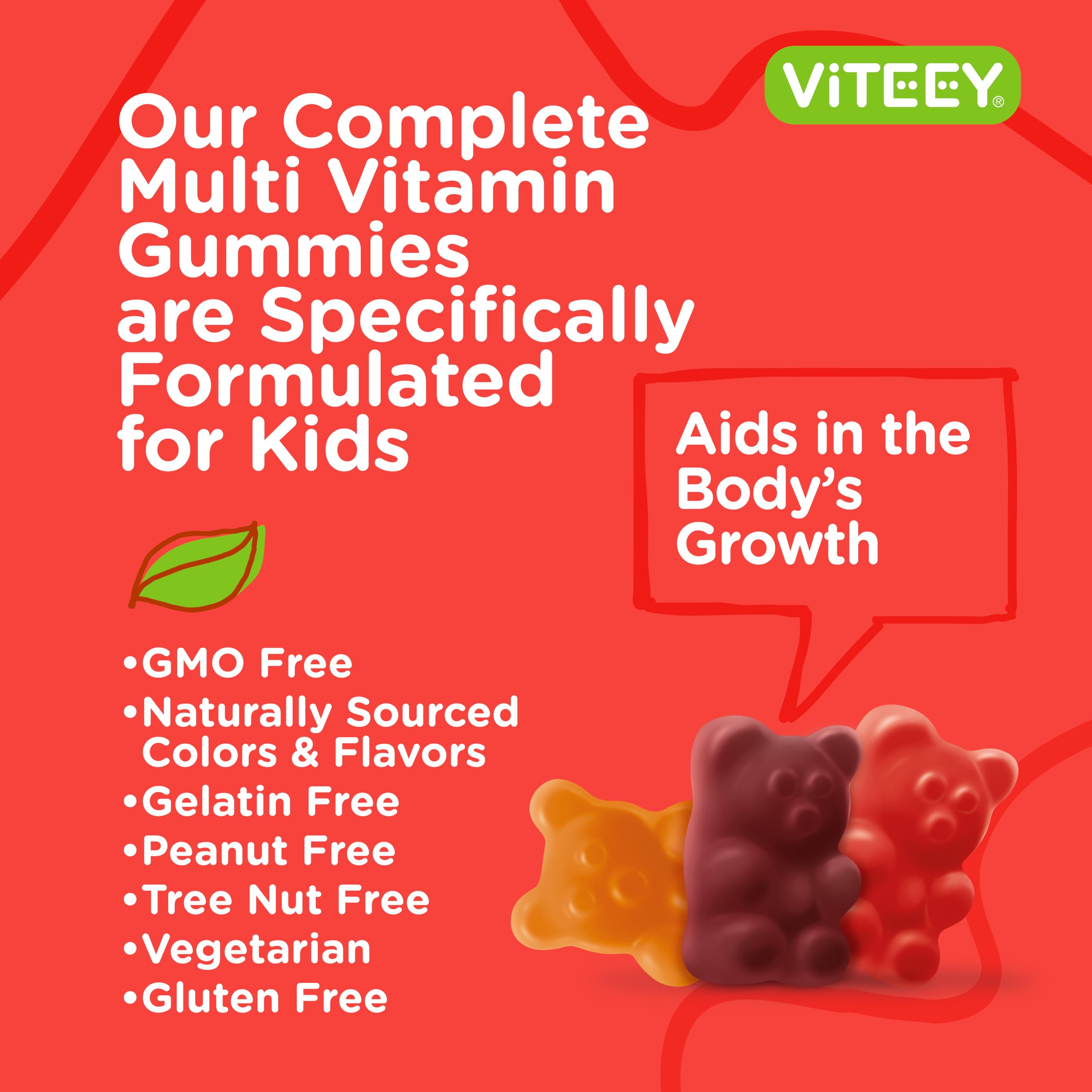 Viteey Multivitamin Gummies on a kitchen counter