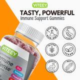 Viteey Multivitamin Gummies on a wooden table