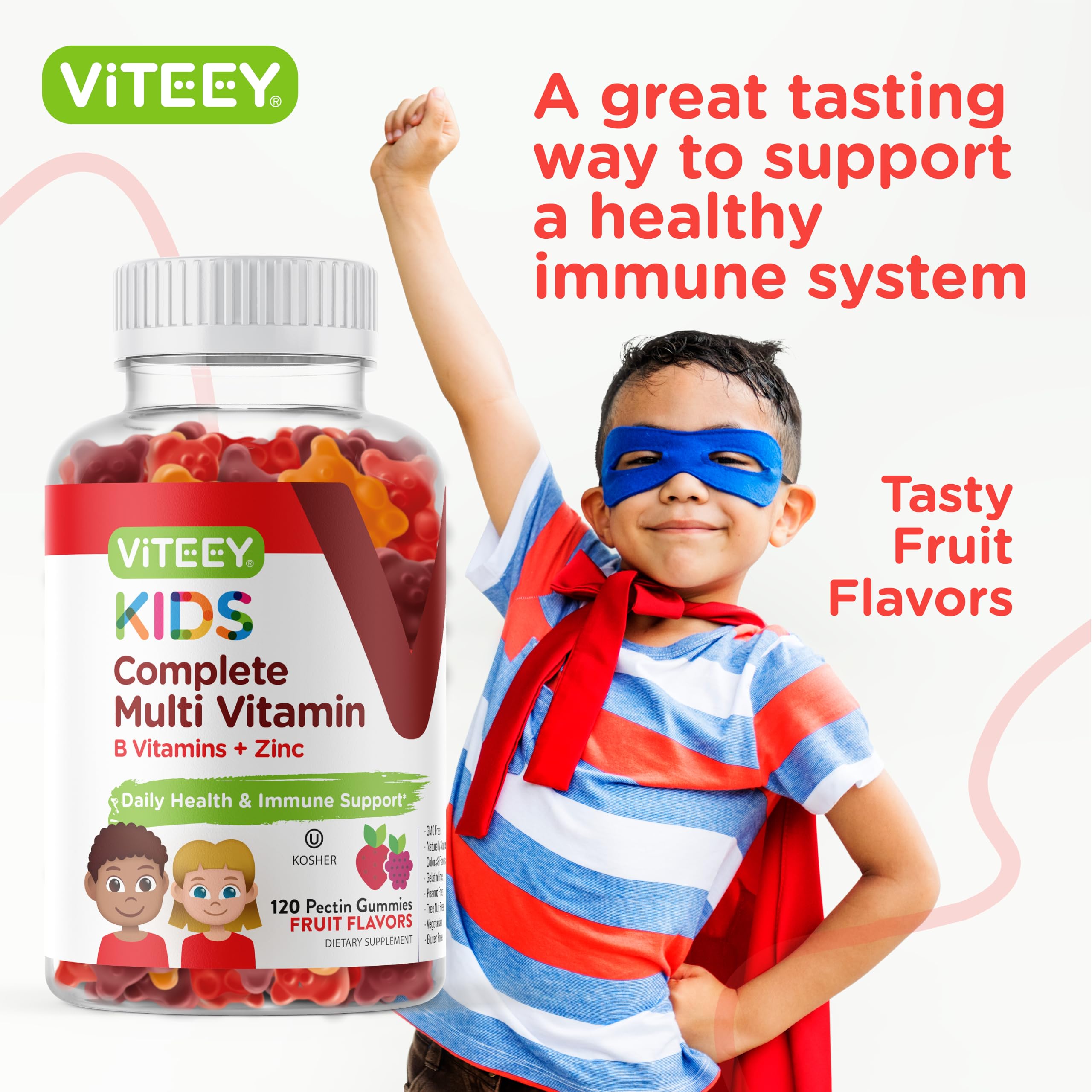 Viteey Multivitamin Gummies packaging side view