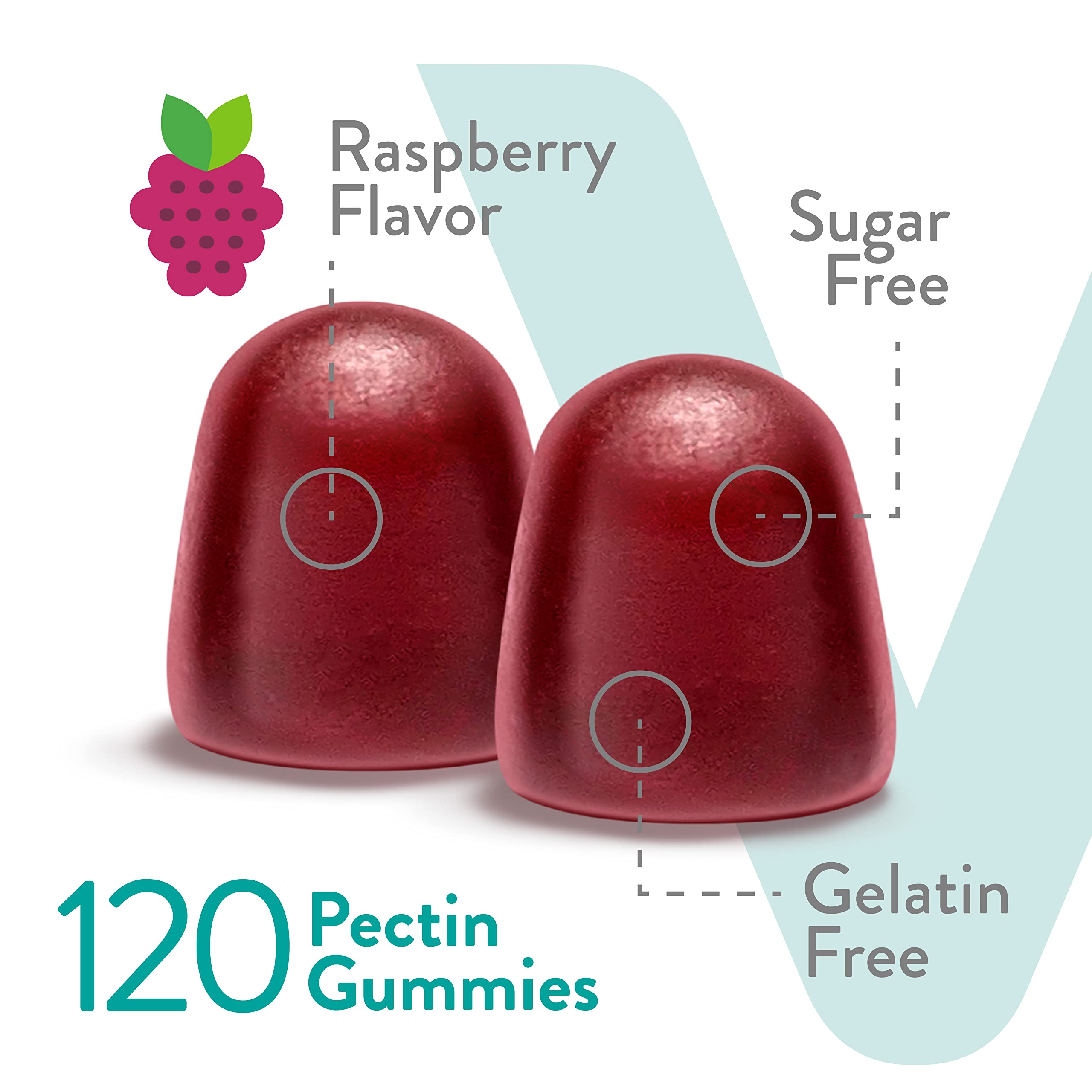 Viteey Multivitamin Gummies raspberry flavour close-up