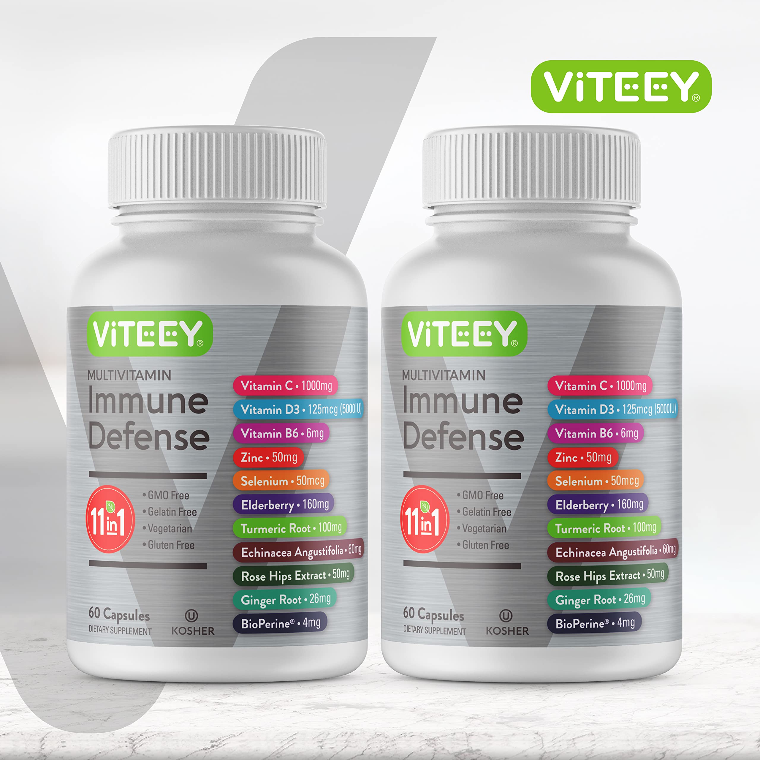 Viteey Multivitamins 120 capsules side view