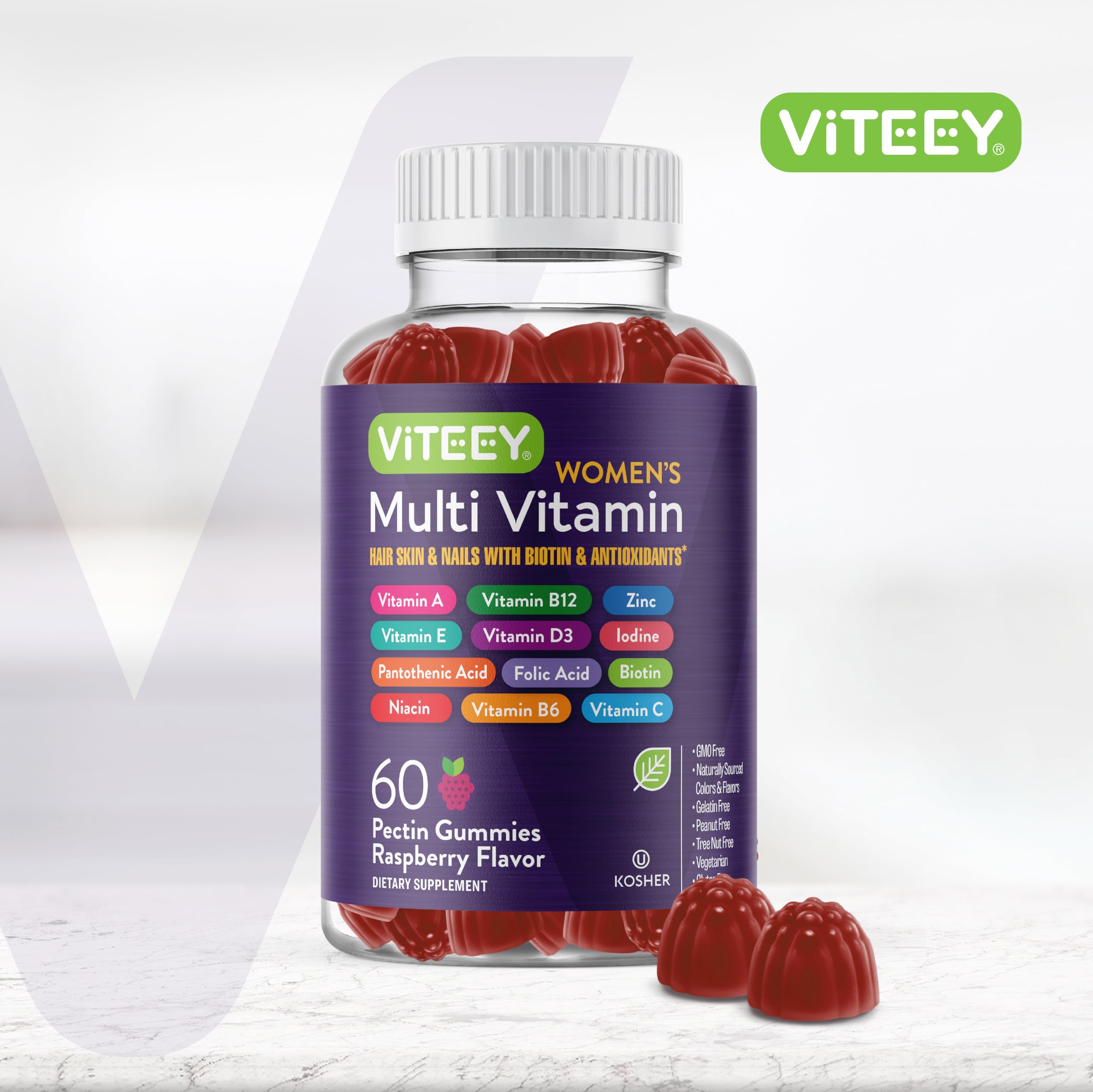 Viteey Multivitamins Gummies 60 Count side view