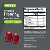 Viteey Prebiotic Fiber Gummies back view with ingredient list