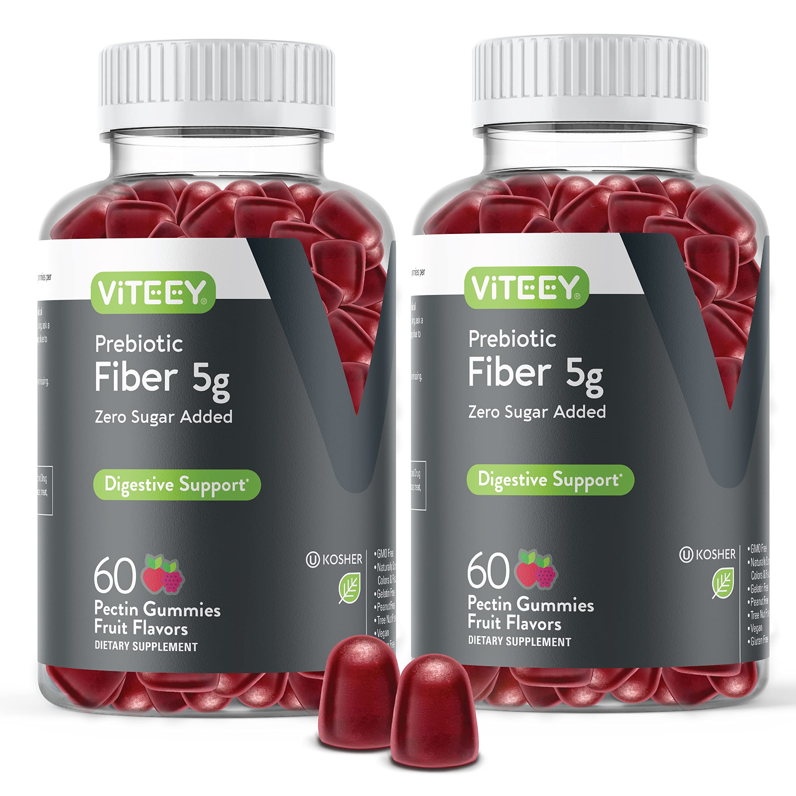 Viteey Prebiotic Fiber Gummies front view with packaging