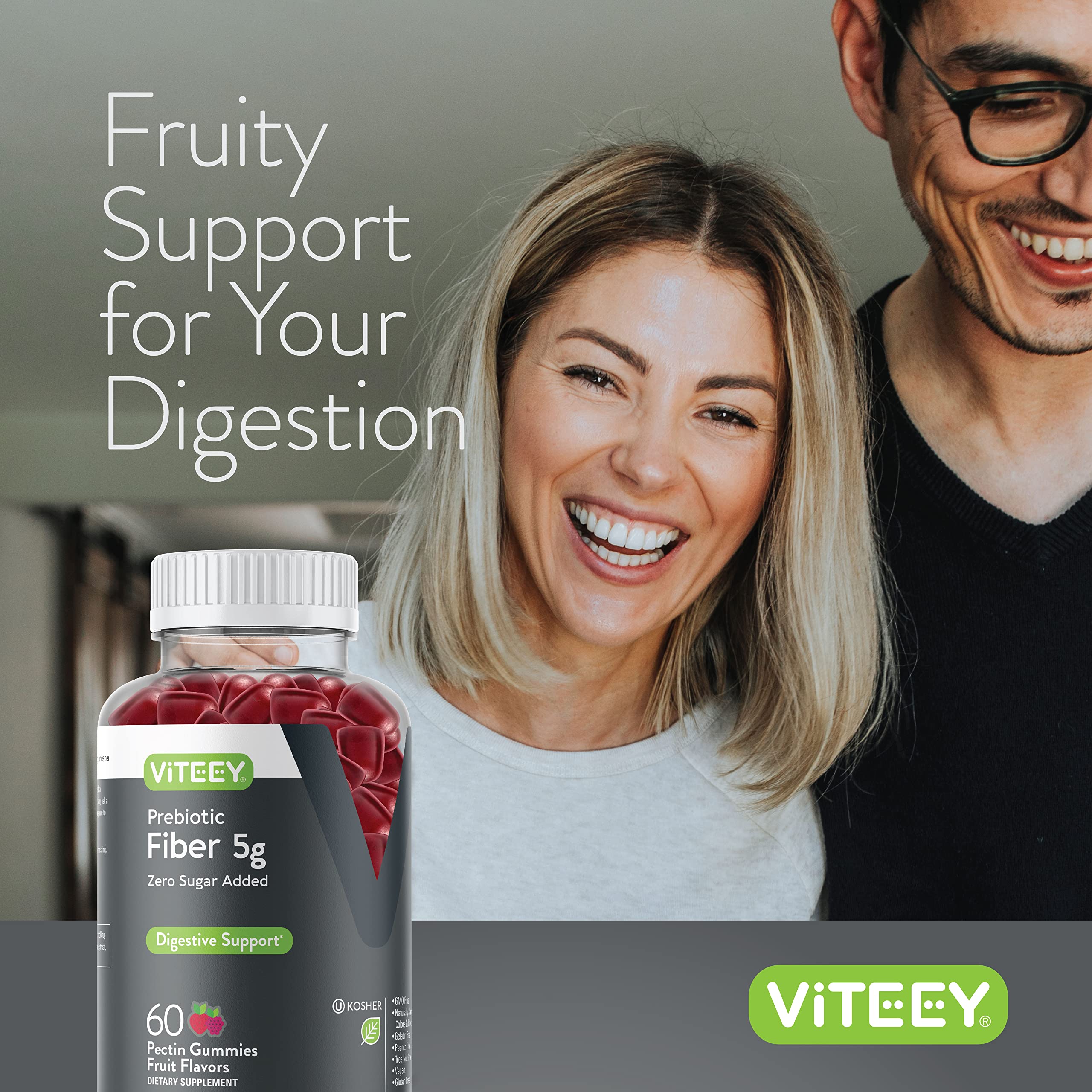 Viteey Prebiotic Fiber Gummies ingredients list