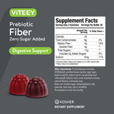 Viteey Prebiotic Fiber Gummies serving size on a table