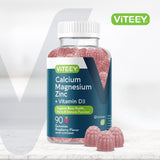 Viteey raspberry flavoured gummies close-up
