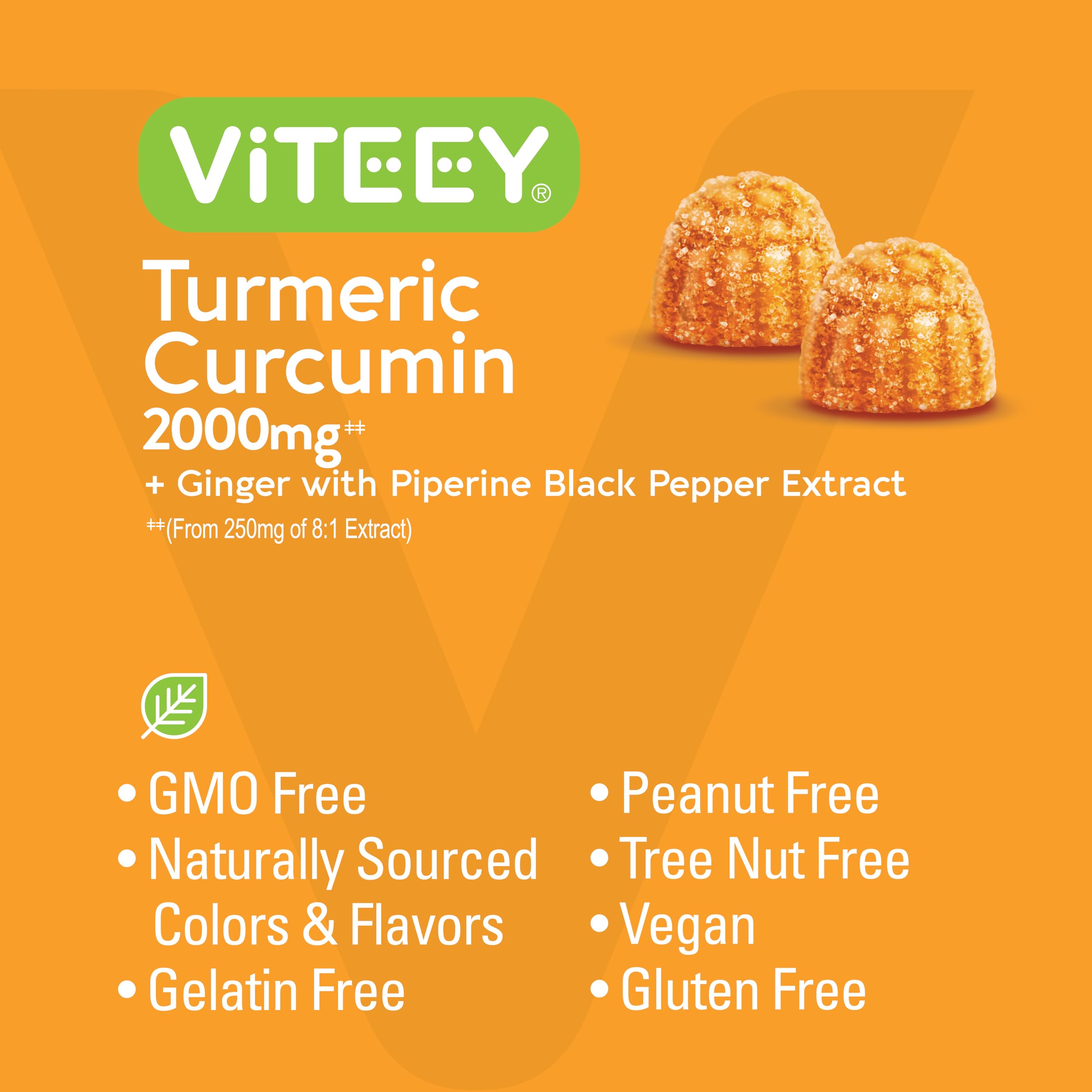 Viteey Turmeric Curcumin Gummies ingredients list