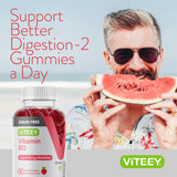 Viteey Vitamin B12 Gummies lifestyle image with gummies