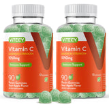 Viteey Vitamin C Gummies 180 count sour apple flavour front view
