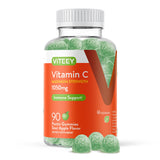 Viteey Vitamin C Gummies 90 count sour apple flavour front view