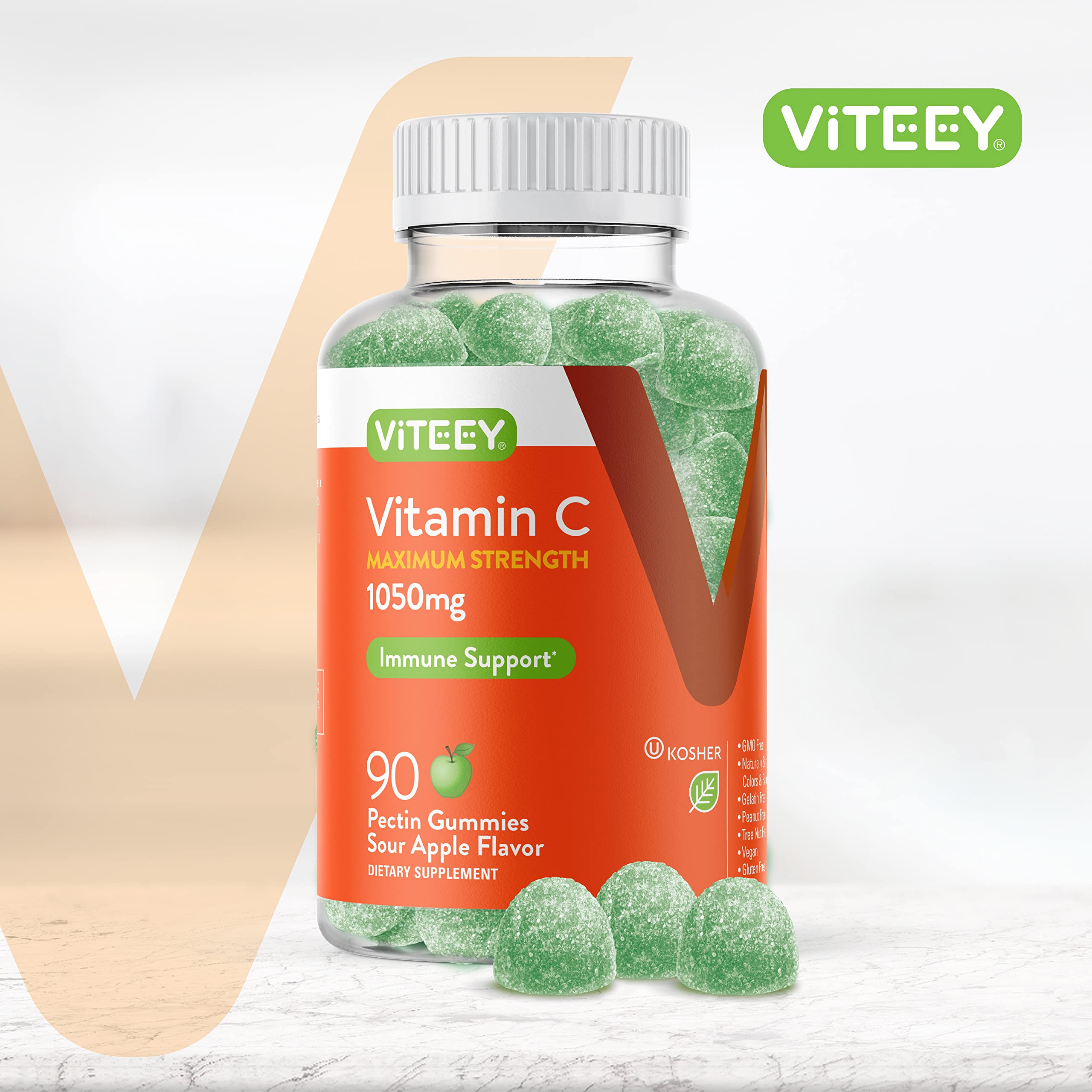 Viteey Vitamin C Gummies packaging back view