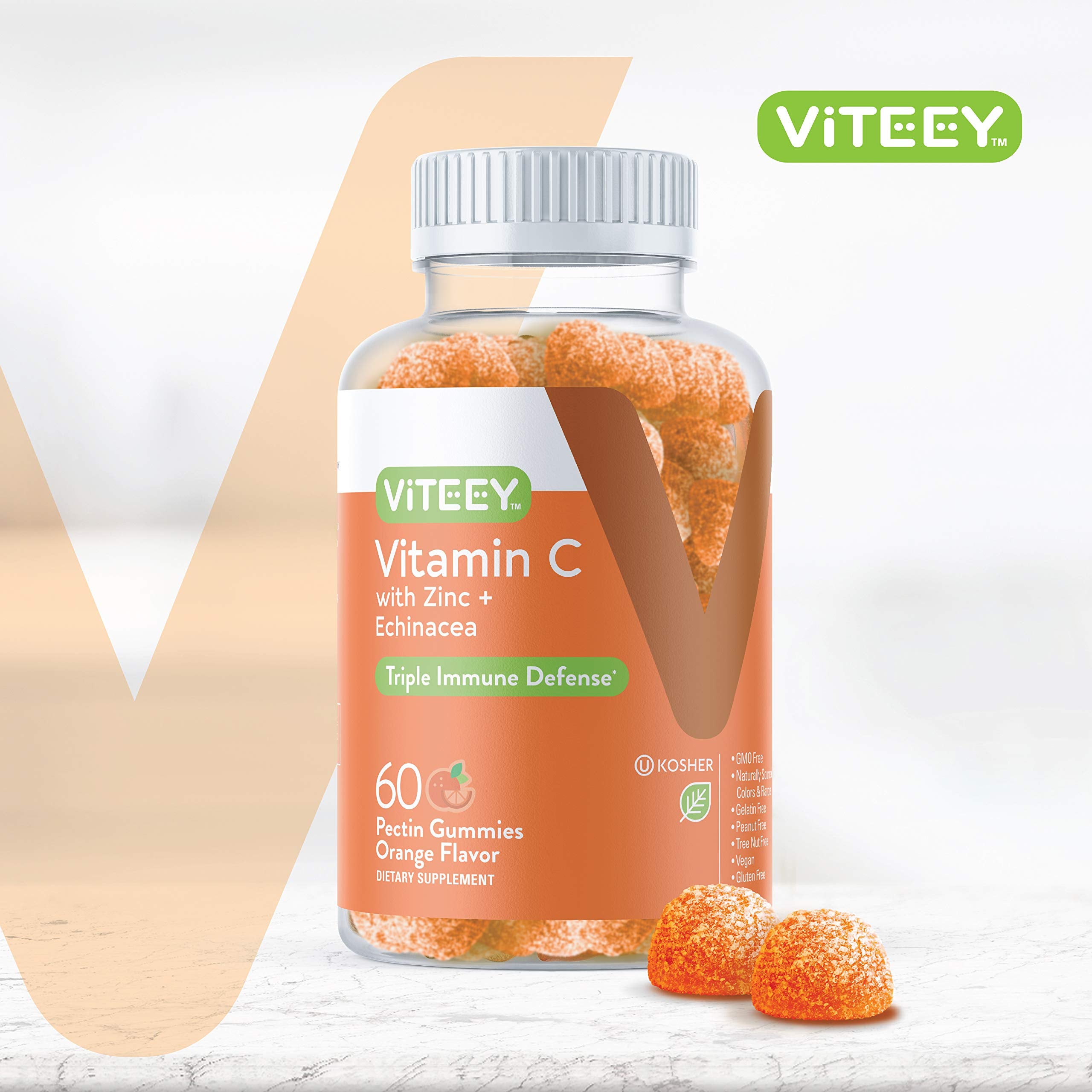 Viteey Vitamin C Gummies packaging side view