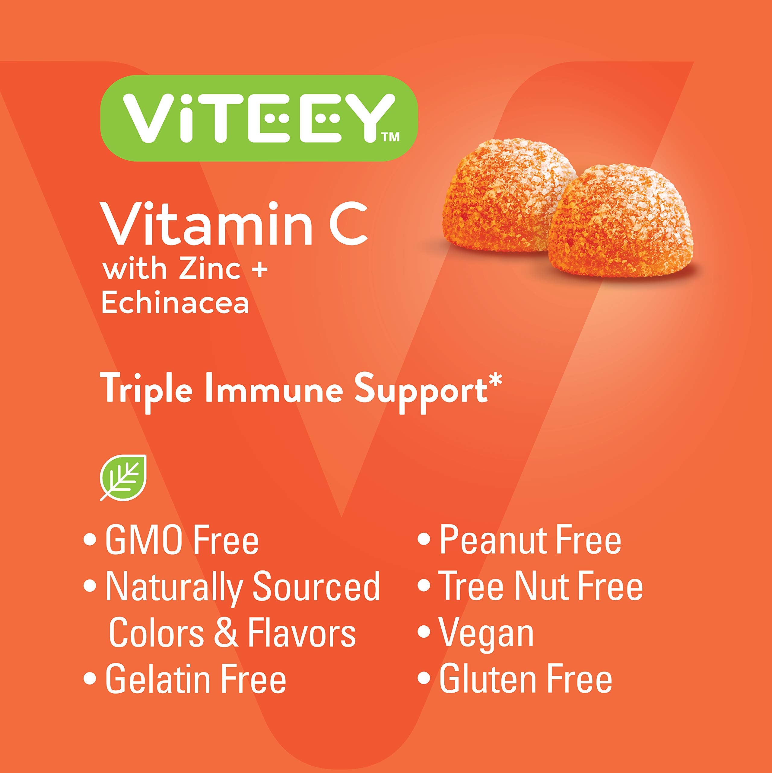 Viteey Vitamin C Gummies side view of the container