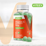 Viteey Vitamin C Gummies sour apple flavour close-up