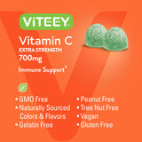 Viteey Vitamin C Gummies with a measuring spoon