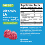 Viteey Vitamin D3 Gummies 250mcg gummies on a table