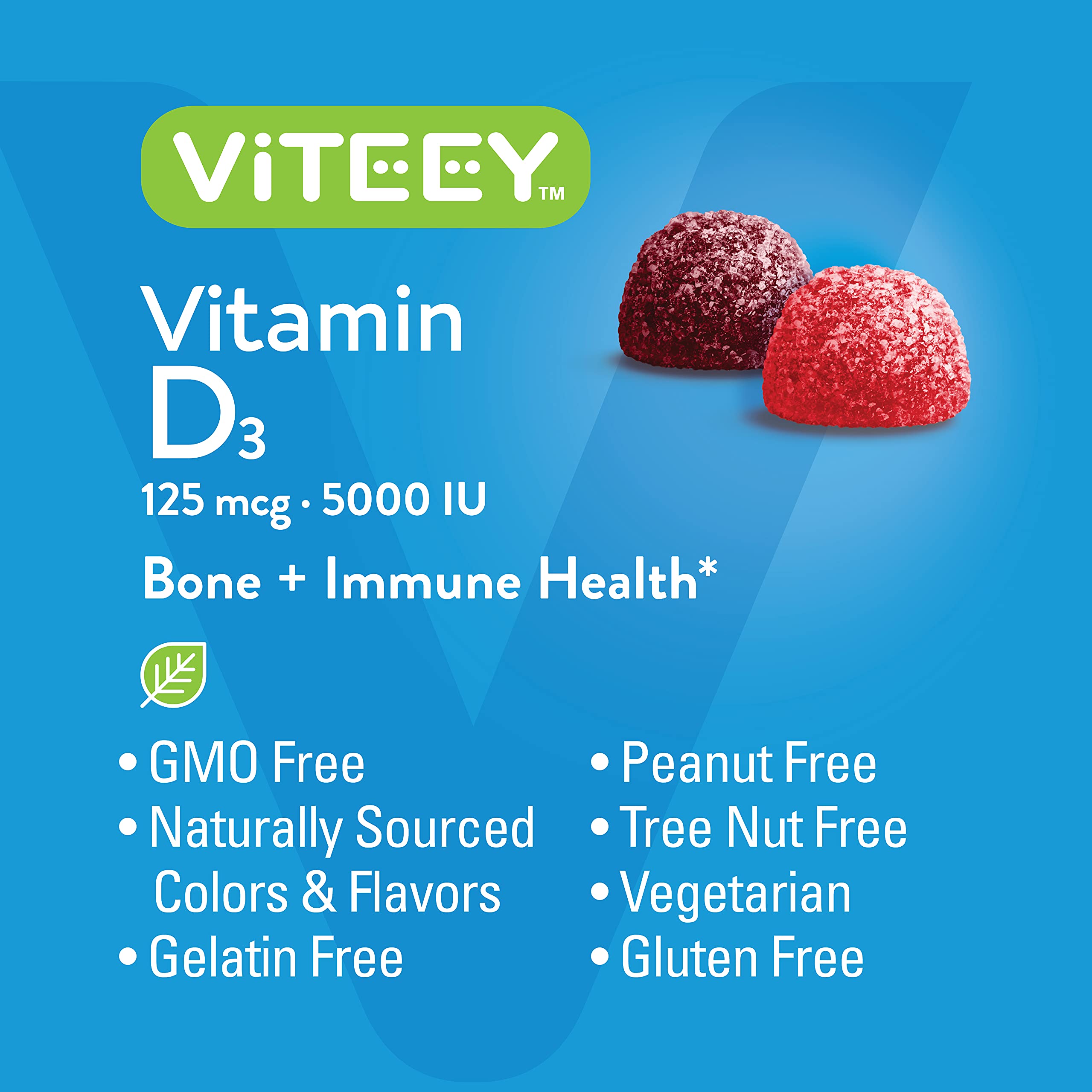 Viteey Vitamin D3 Gummies close-up of gummies