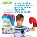 Viteey Vitamin D3 Gummies on a kitchen counter