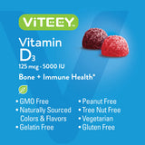Viteey Vitamin D3 Gummies packaging side view
