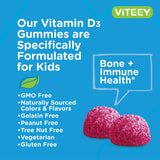 Viteey Vitamin D3 Gummies with a measuring spoon