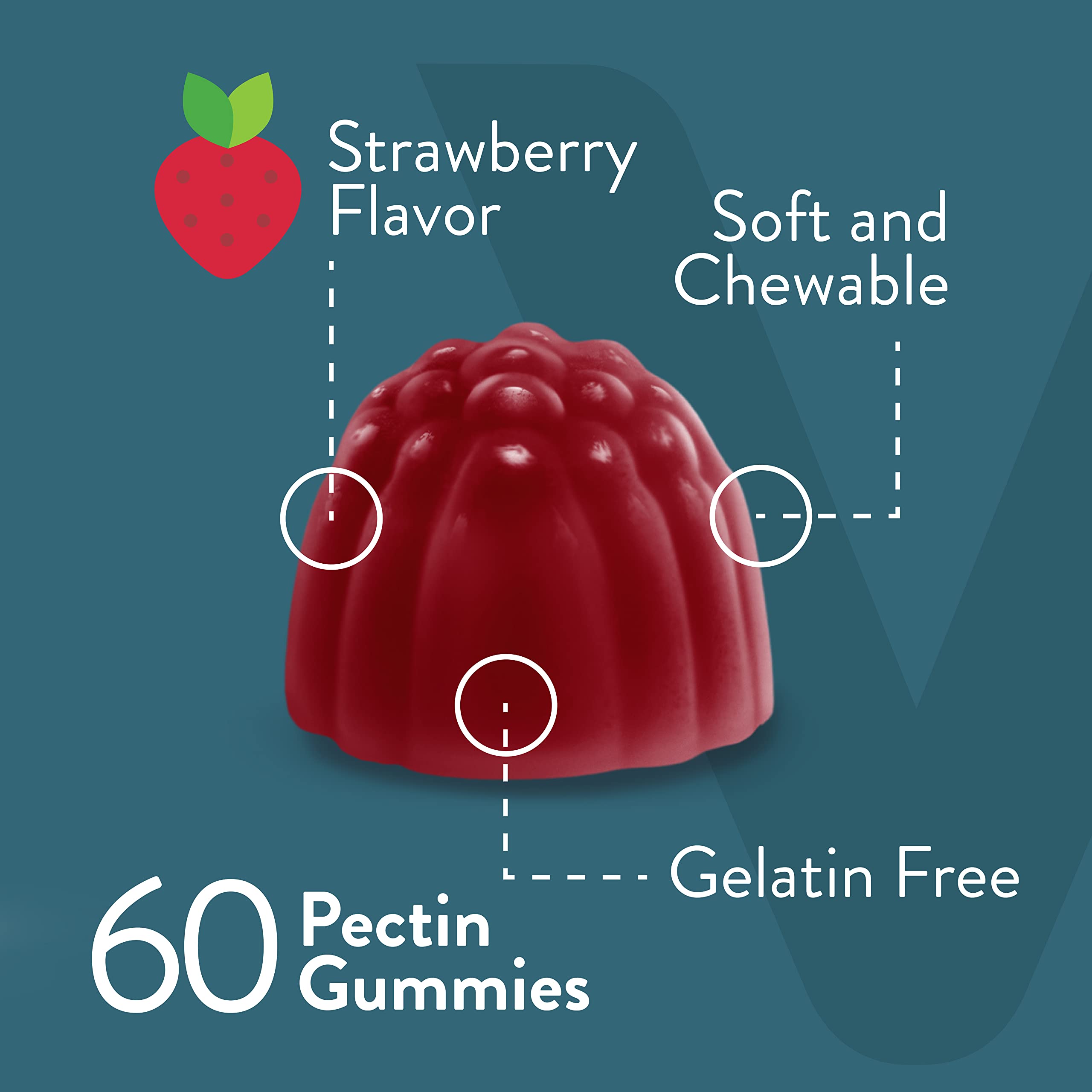 Viteey Vitamin D3 & K2 Gummies strawberry flavour close-up