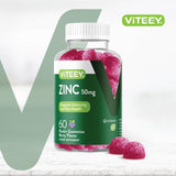Viteey Zinc Gummies bottle side view showing label