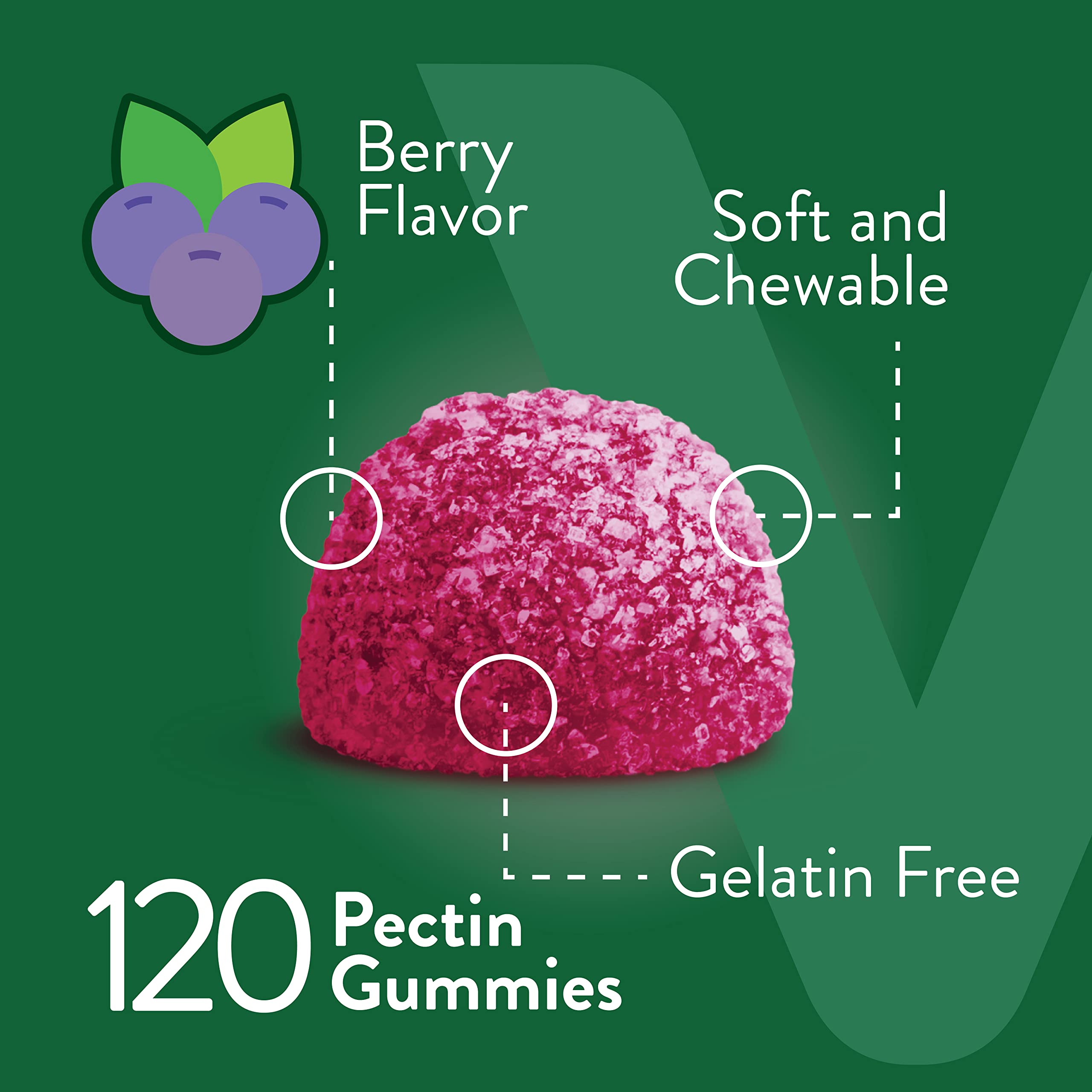 Viteey Zinc Gummies close-up of gummies showing berry colour