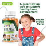 Viteey Zinc Gummies with a measuring spoon