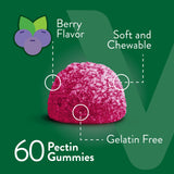 Viteey Zinc Gummies with two gummies on a table