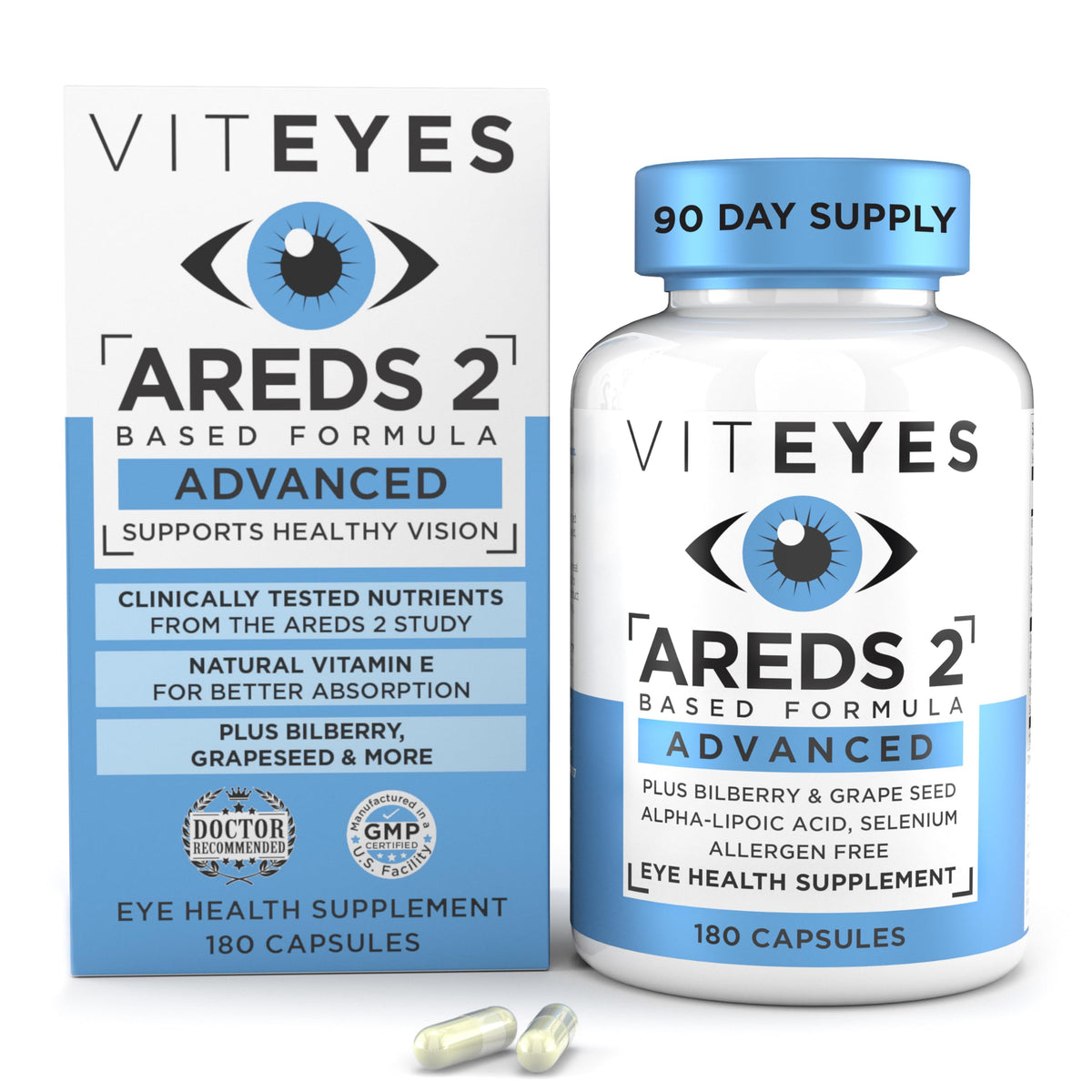 Viteyes AREDS 2 Advanced Eye Supplement bottle front view