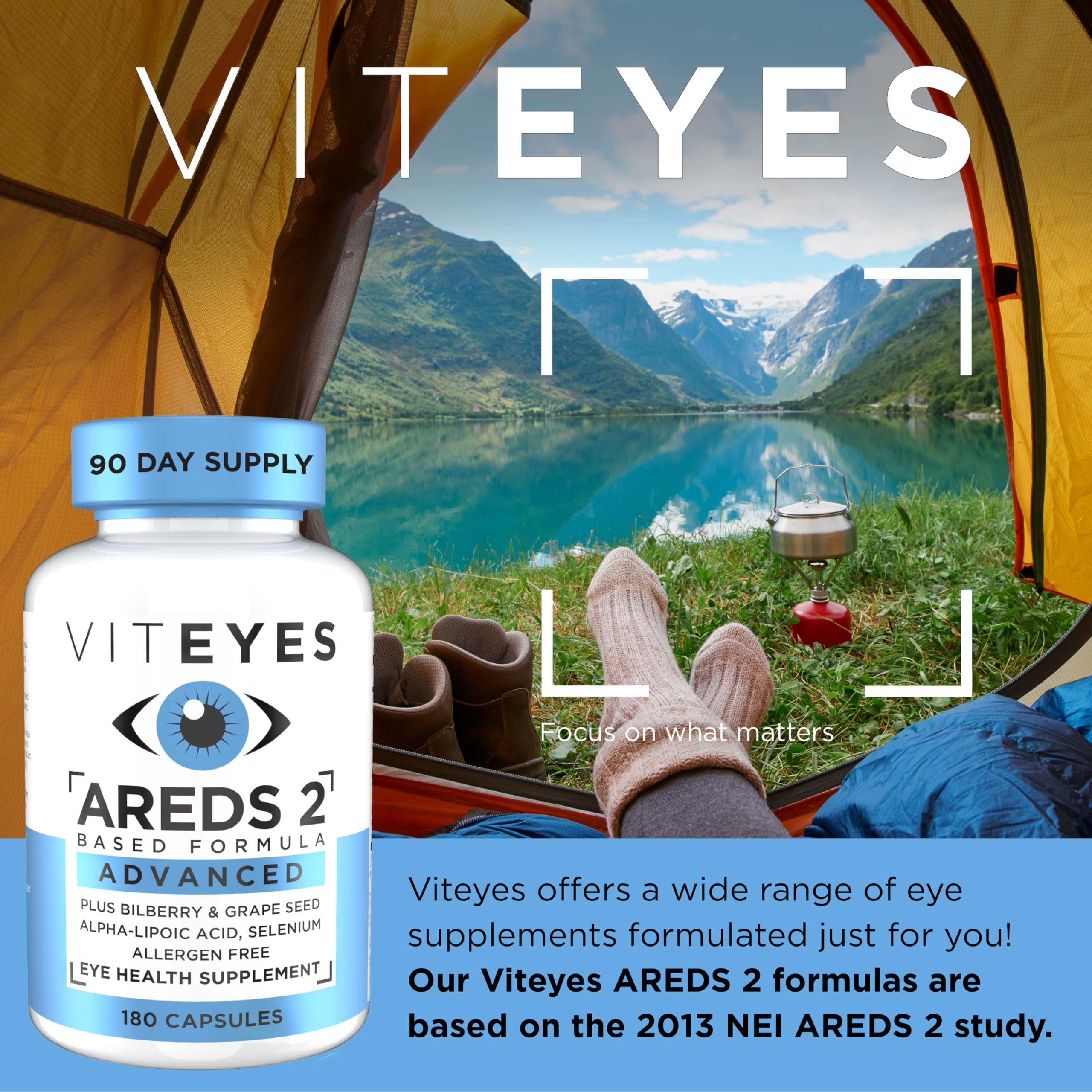 Viteyes AREDS 2 Advanced Eye Supplement capsules close-up
