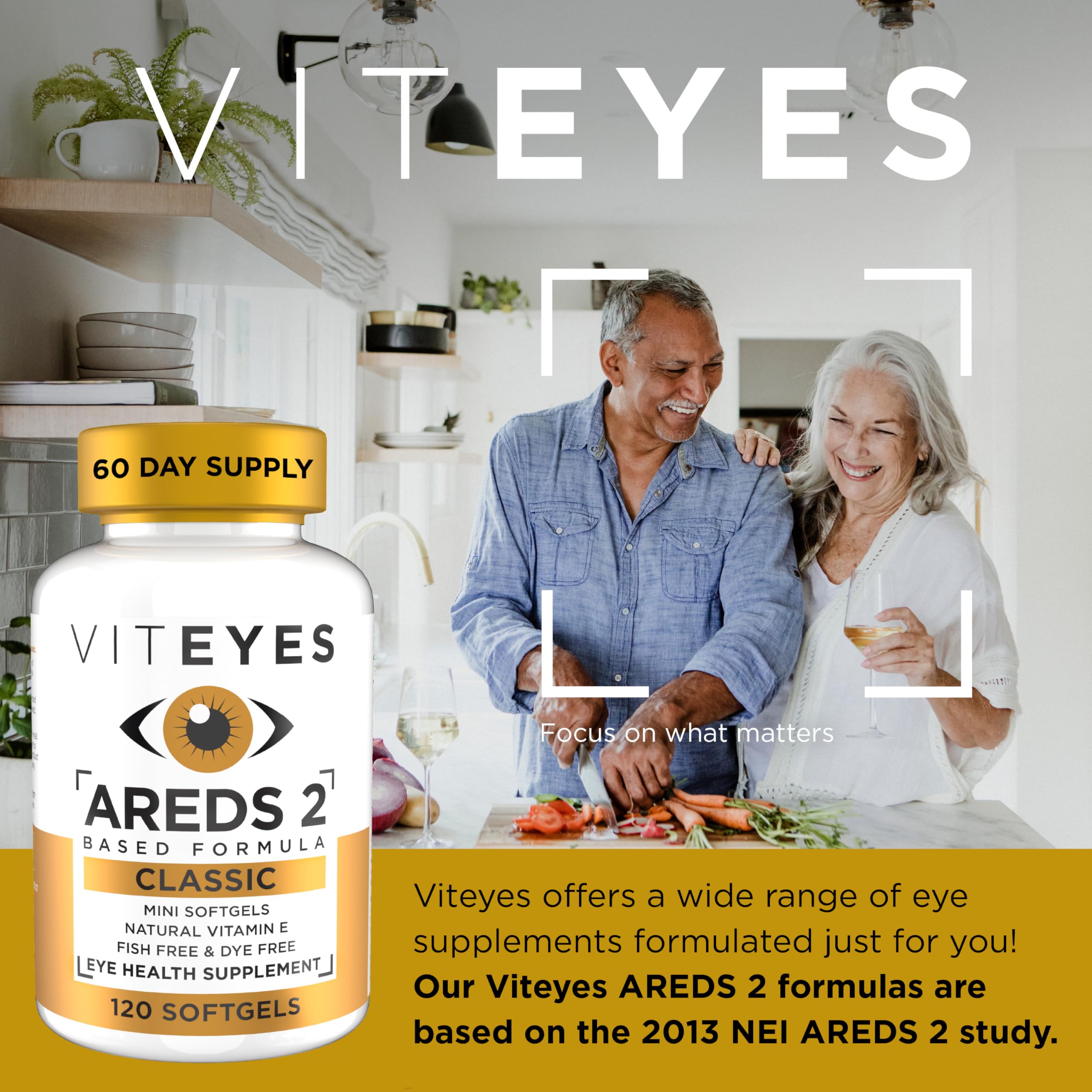 Viteyes AREDS 2 Softgels close-up of two softgels