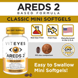 Viteyes AREDS 2 Softgels ingredients list on the bottle