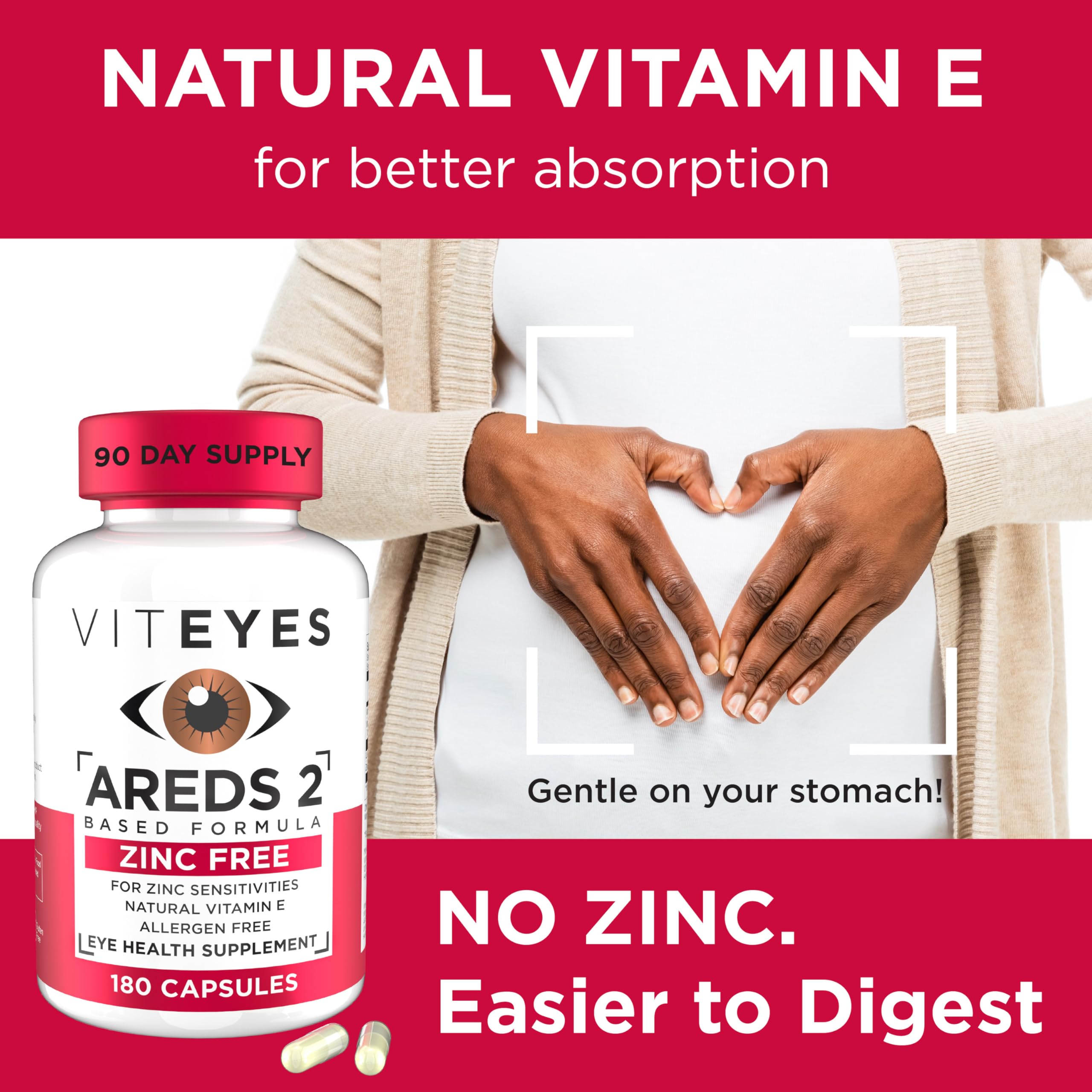 Viteyes AREDS 2 Zinc Free Eye Health Supplement packaging