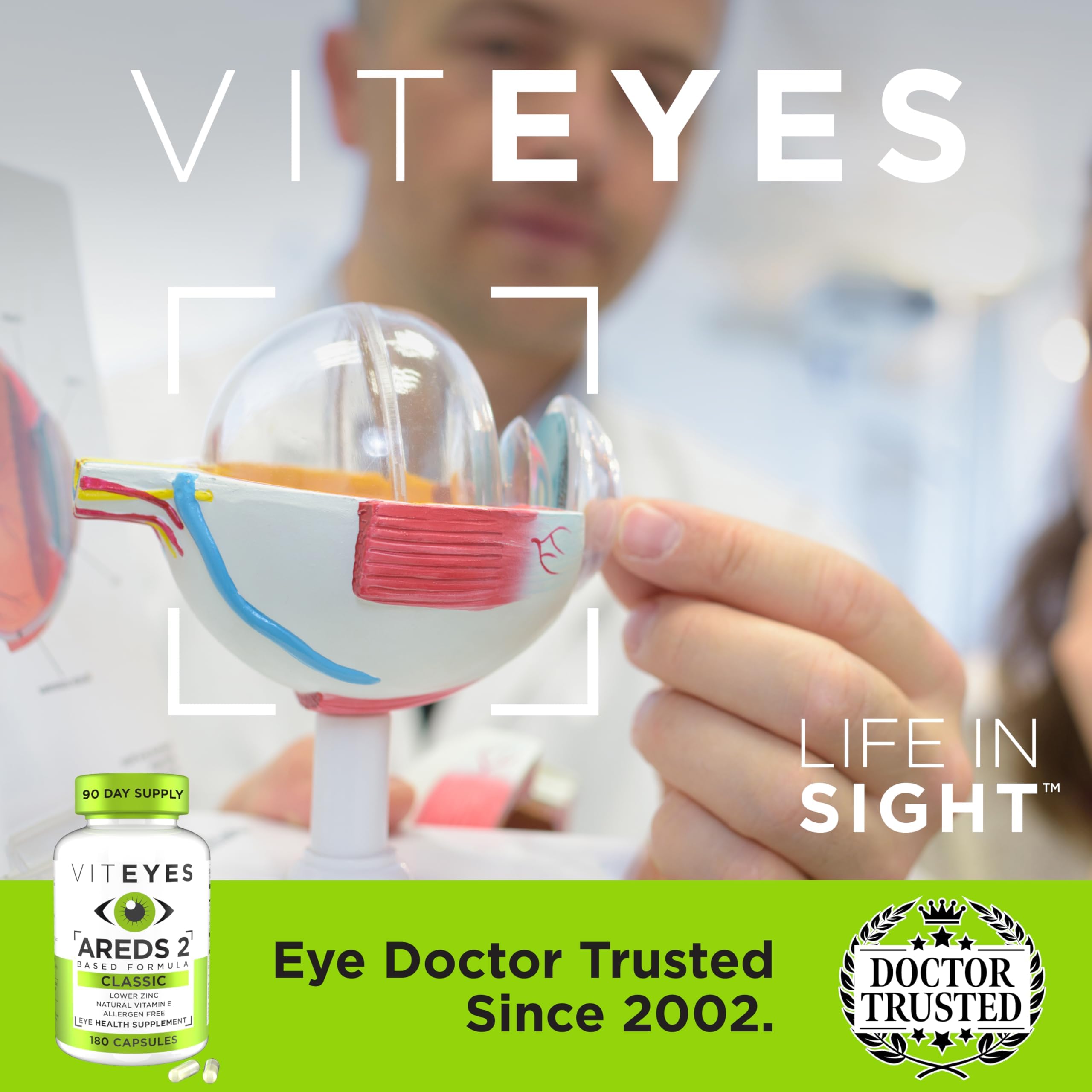 Viteyes Classic AREDS 2 Eye Health Supplement with natural ingredients