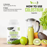 VITINITY Colostrum Powder 132g in a bowl with a spoon
