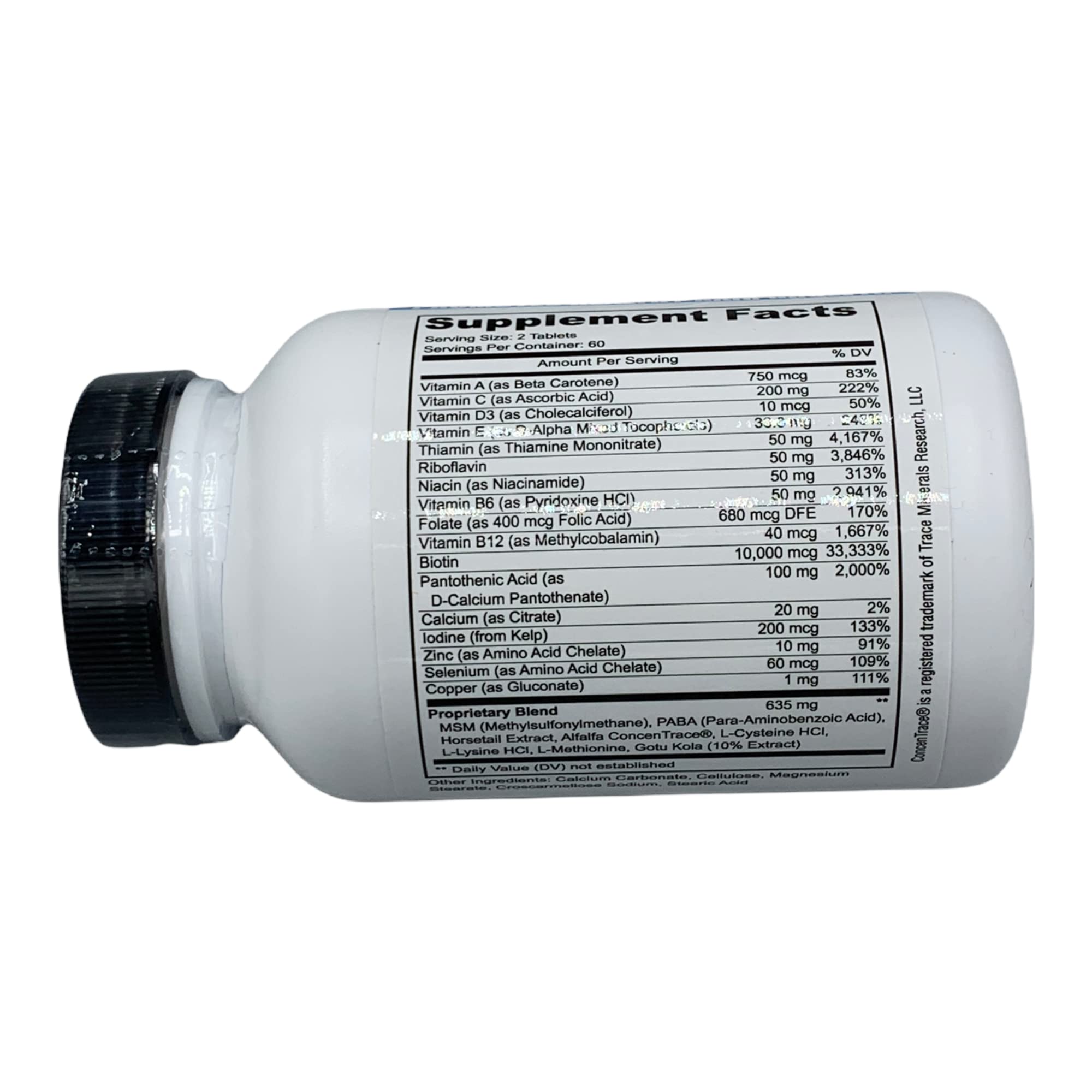 Vitol GREAT HAIR back view with ingredient list