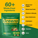 Vitrcestrs Superfood Greens Gummies side view of the bottle