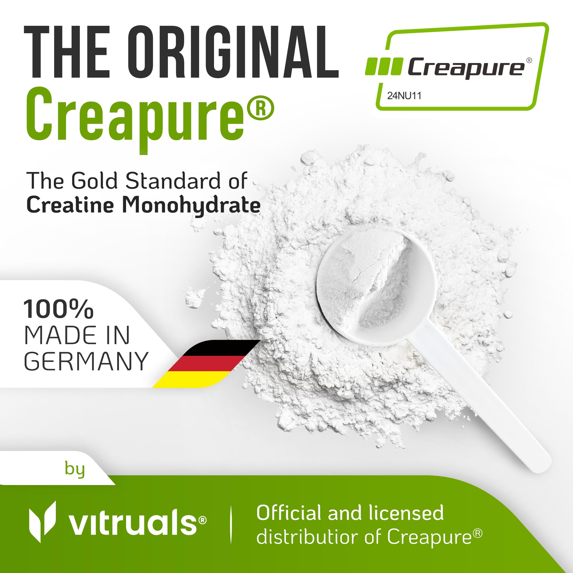 VITRUALS Creapure Creatine 358g side view