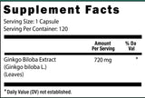 Viva Doria Ginkgo Biloba Extract capsules on wooden surface