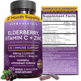 Viva Naturals Elderberry Extract 1000mg front view