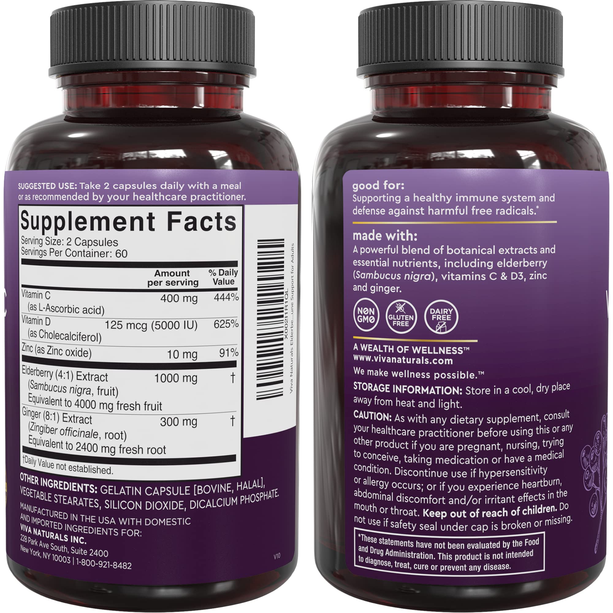 Viva Naturals Elderberry Extract 1000mg lifestyle scene