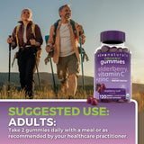 Viva Naturals Elderberry Gummies showing raspberry flavour