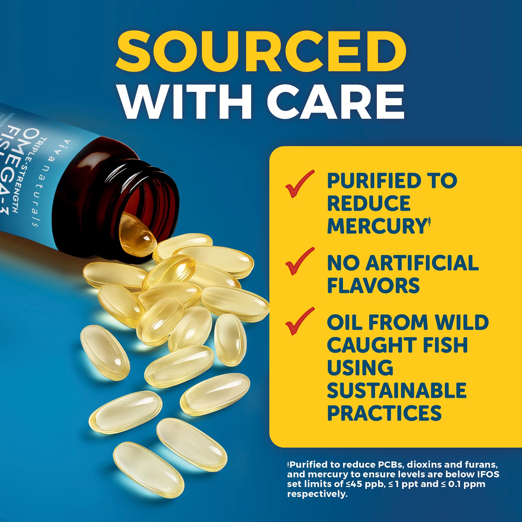 Viva Naturals fish oil in a lifestyle setting