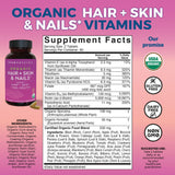 Viva Naturals Hair Skin and Nails Vitamins 5000 mcg Biotin side view