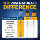 Viva Naturals Joint Support Glucosamine 1500mg capsules with ingredients list